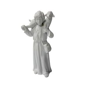 Vintage 1984 Homco Nativity White Shepherd with Sheep Figurine #5620